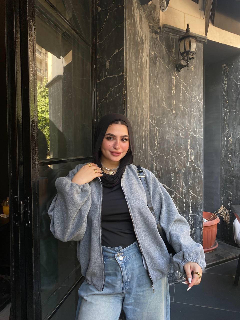 Jacket with Balloon Sleeves